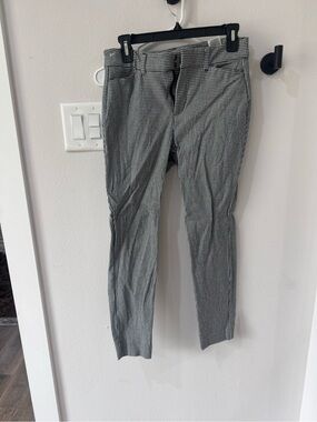 Old Navy black and white gingham straight leg dress Pants